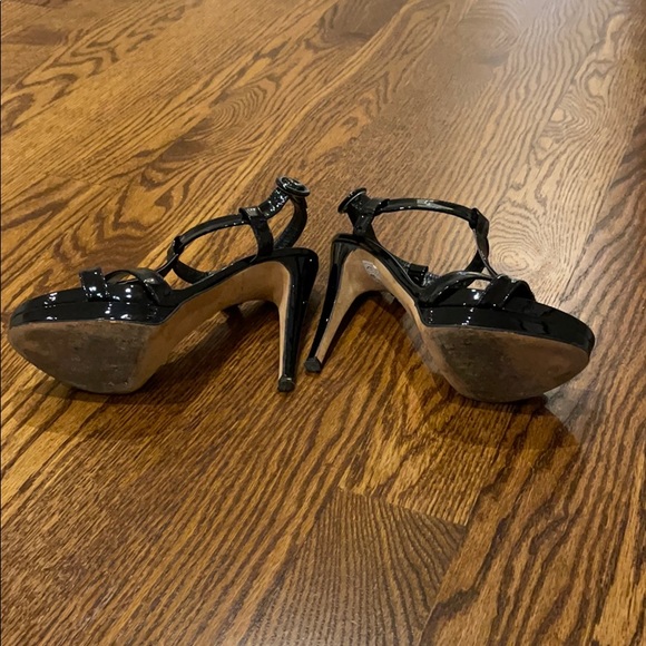 DAVIDS patent leather black heeled sandals size 37 - Picture 3 of 6
